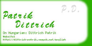 patrik dittrich business card